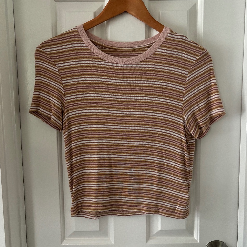 American Eagle striped baby tee